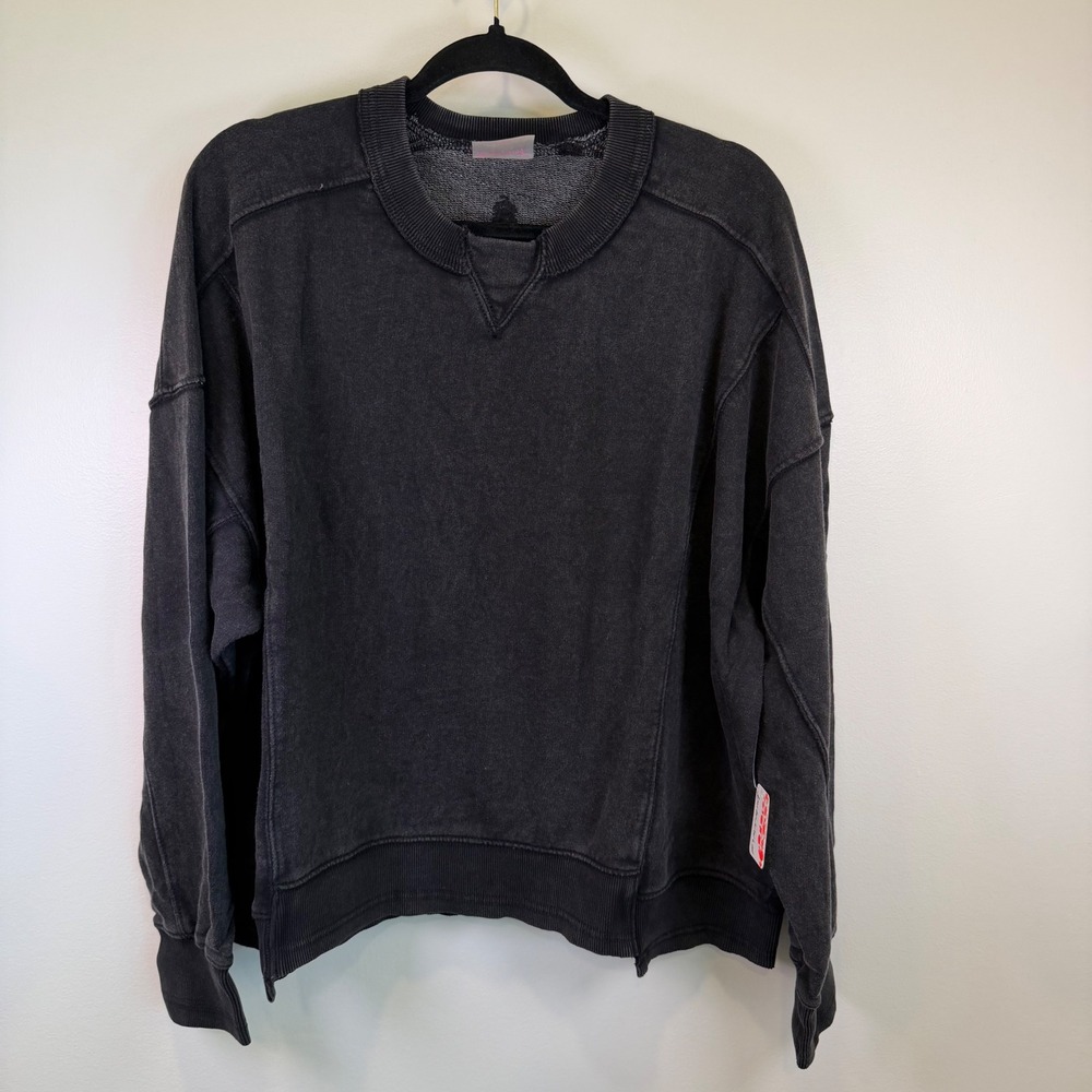 FP Movement x HATCH Intercept Pullover Sweatshirt Washed Black Size L Maternity
